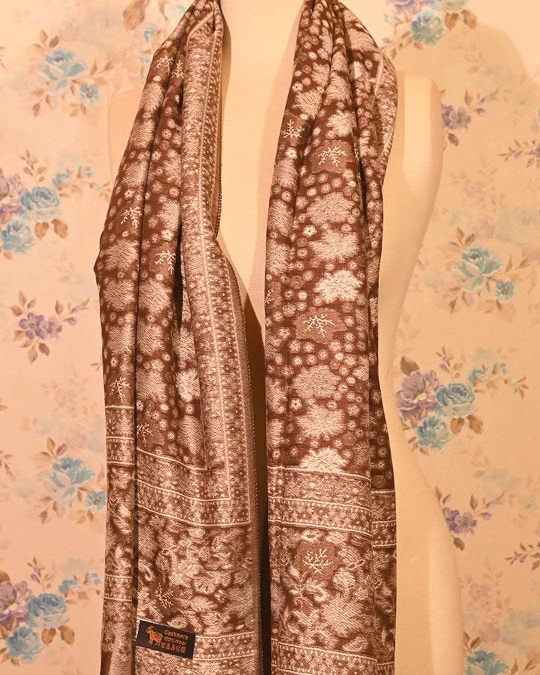 Beige Brown Cashmere Stole