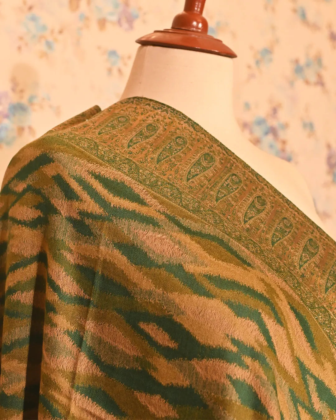 Emerald Ikkat Pashmina