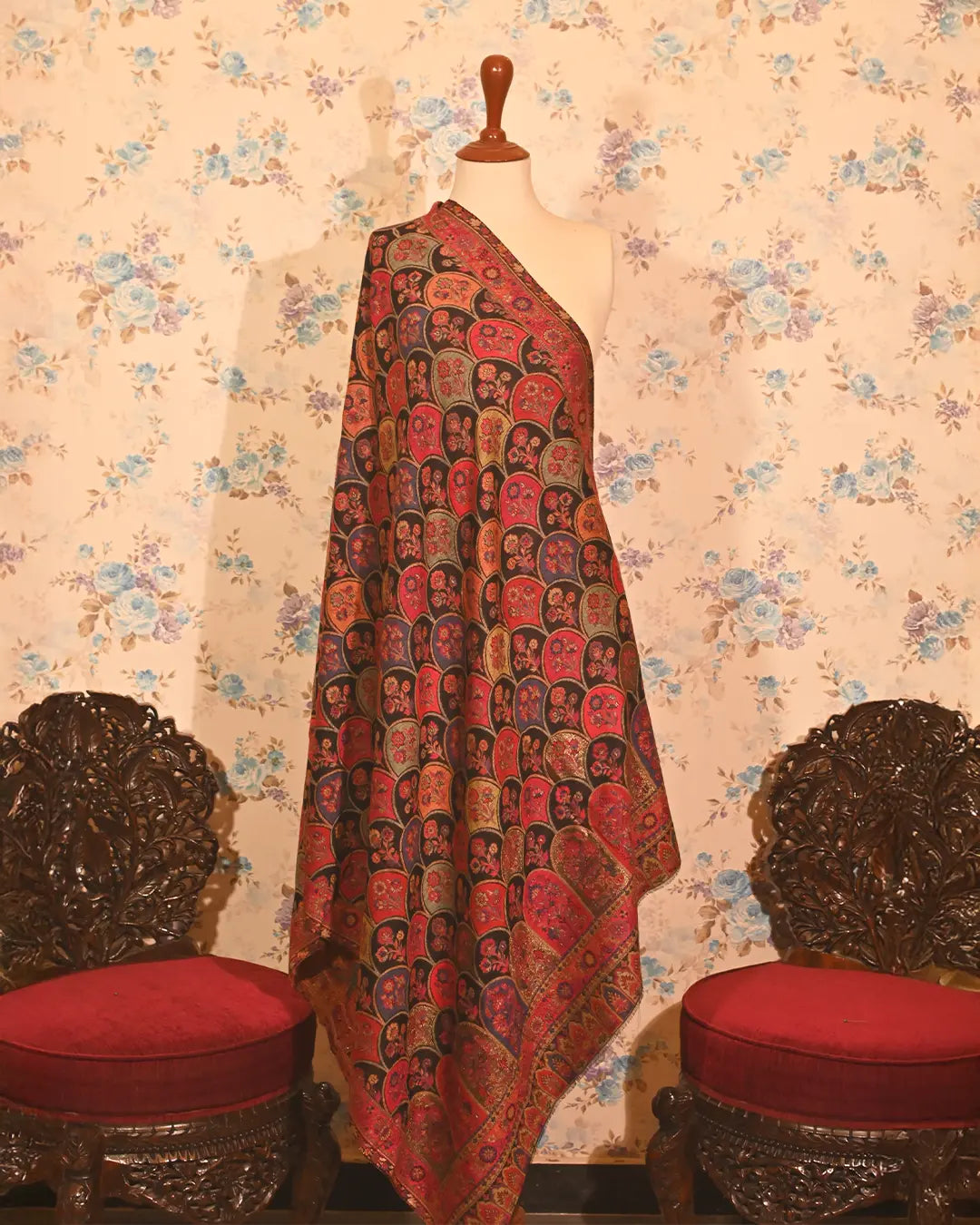 Jharokha Bloom Pashmina