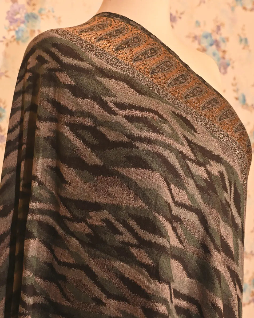 Olive Ikkat Pashmina