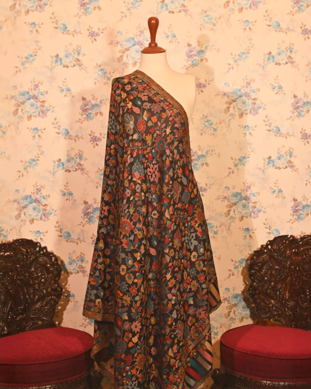 Rainbow Jaal Pashmina