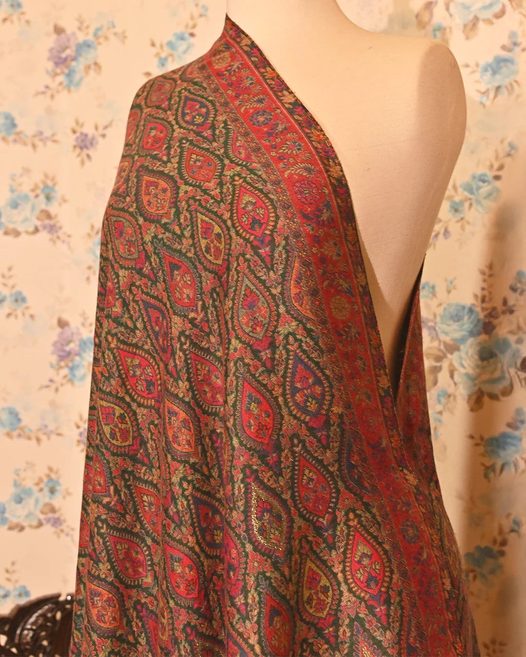 Red-Gold Weave Pashmina