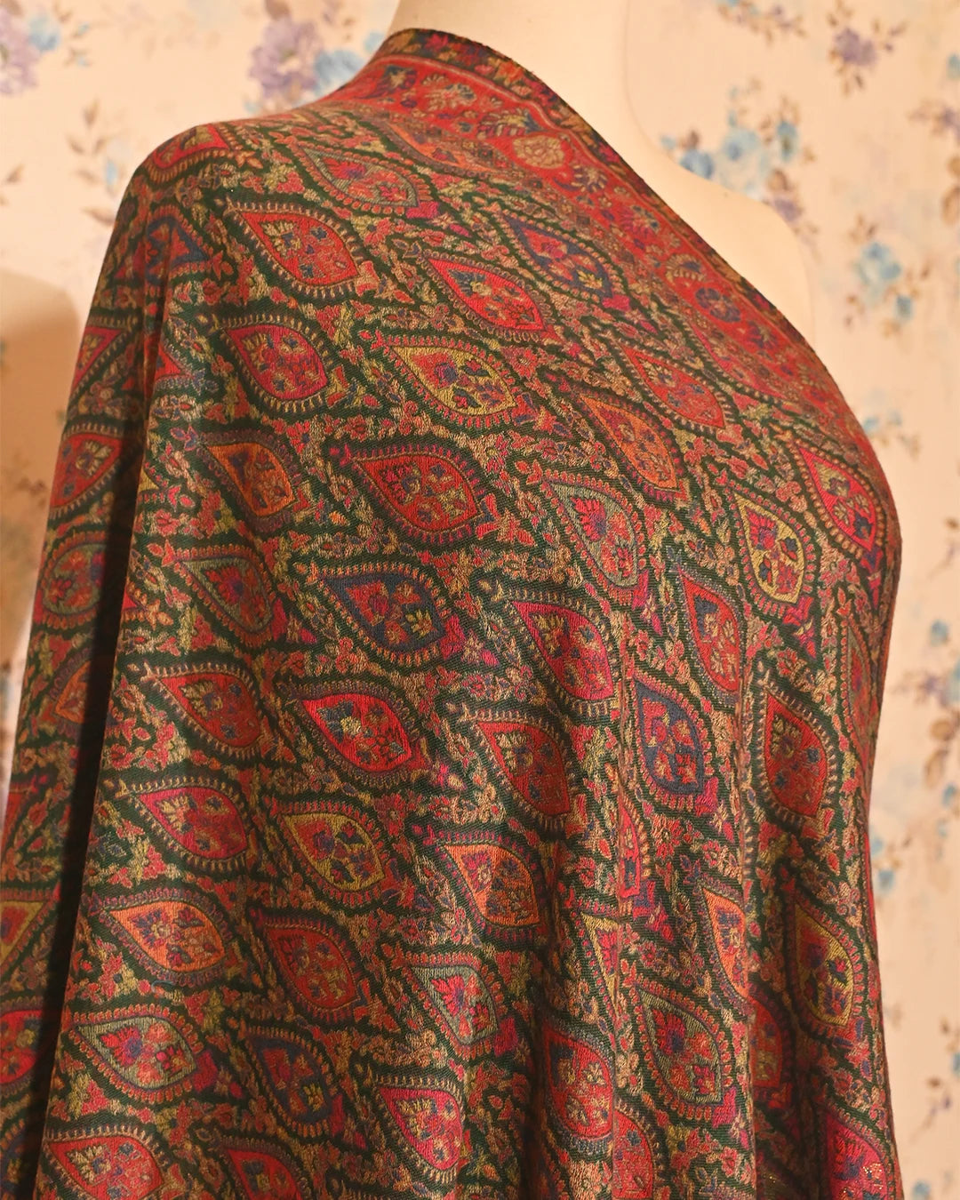 Red-Gold Weave Pashmina