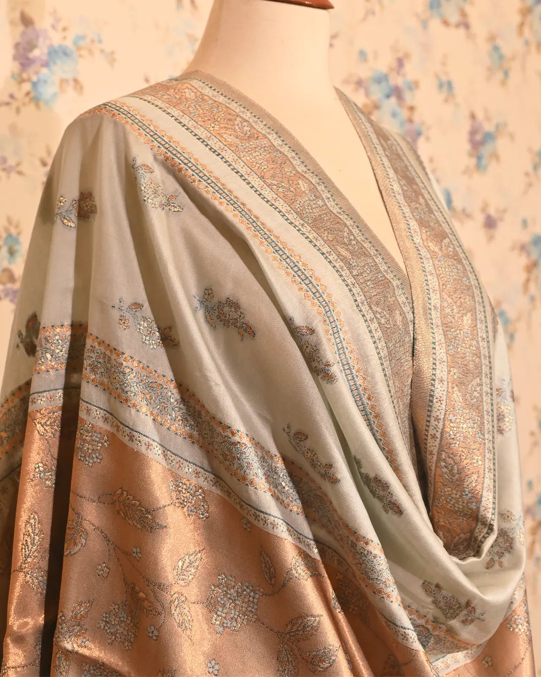 Sky Rose Silk Dupatta
