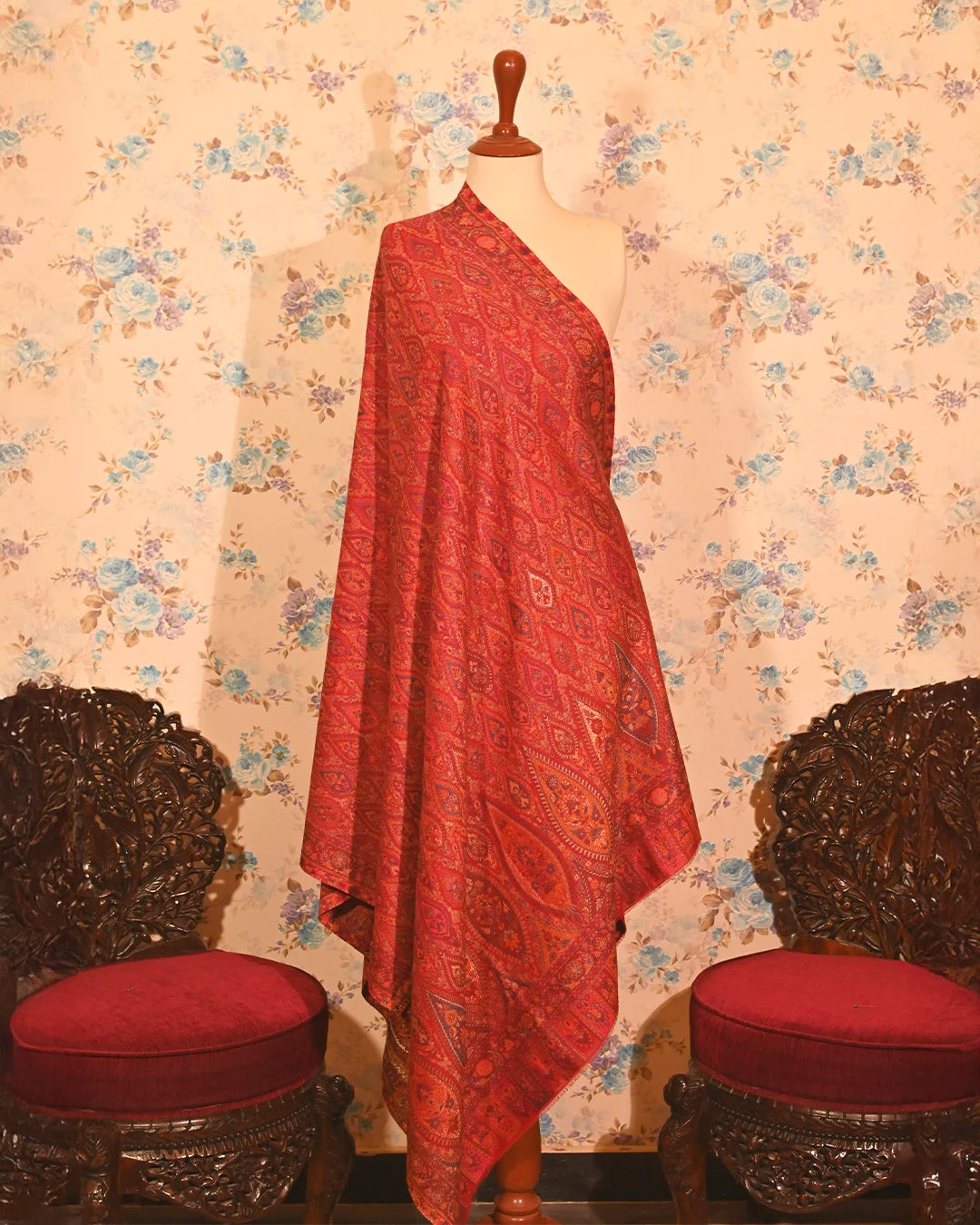 Vintage Ruby Pashmina