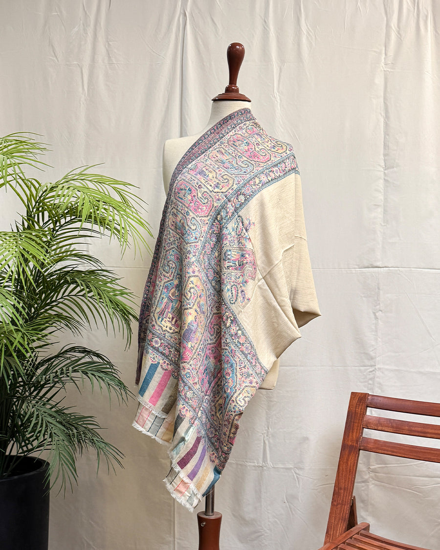 Ivory Kinara Pashmina