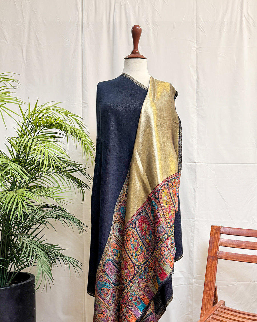 Kani Moonlight Mughal Art - Double Sided Palla