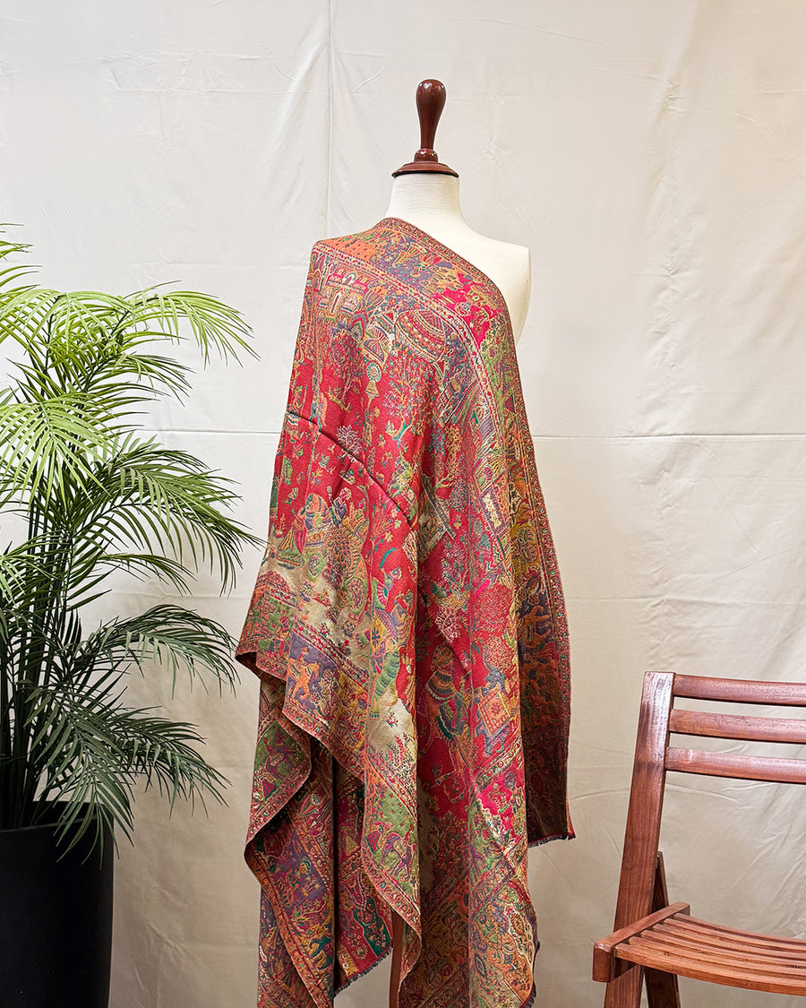 Lal Mughal Stole